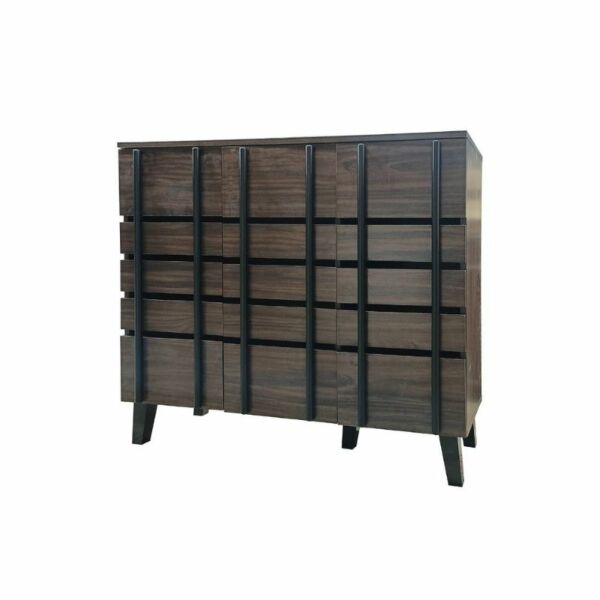 خزانة احذية ب 3 ابواب رومو 100 سم - بني