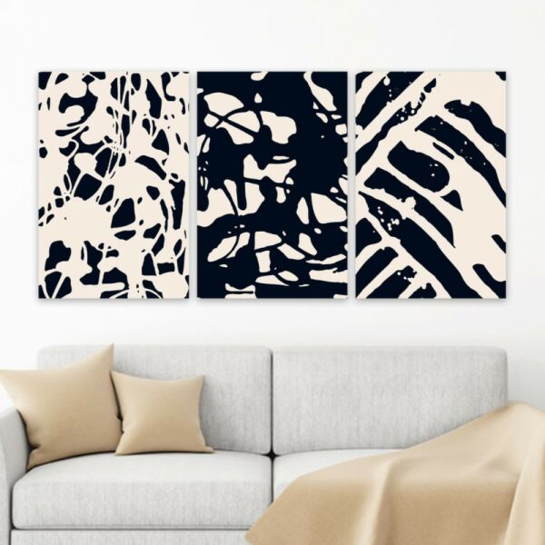 طقم لوحة جدارية فنية جالا لتزيين الحائط 3 قطع - متعدد الالوان 