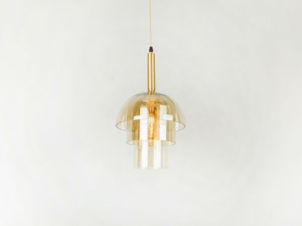 إنارة معلقة مودرن طبقات زجاجية ذهبي