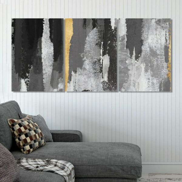 طقم لوحة جدارية فنية ويدي لتزيين الحائط 3 قطع - متعدد الالوان 