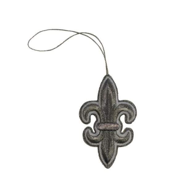 تعليقة ديكور بشكل زهرة الفلّية - رمادي