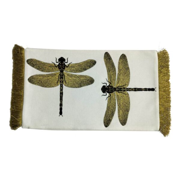 غطاء وسادة ديكور يعسوب - ابيض ومتعدد الالوان