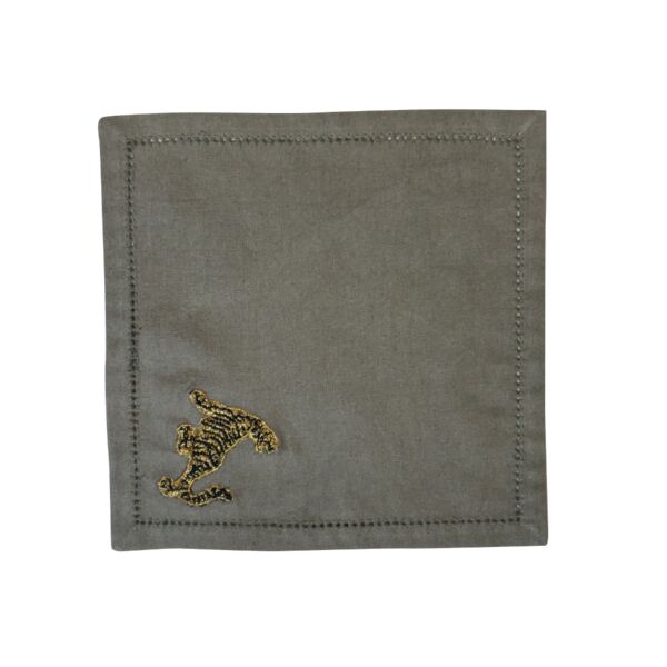 منديل سفرة تايجر - رمادي ومتعدد الالوان