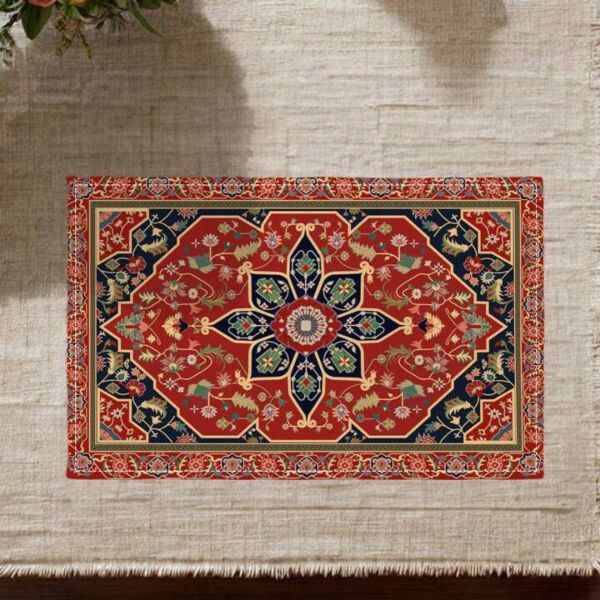 طقم قاعدة اطباق رمضان 4 قطع بوب - احمر ومتعدد الالوان