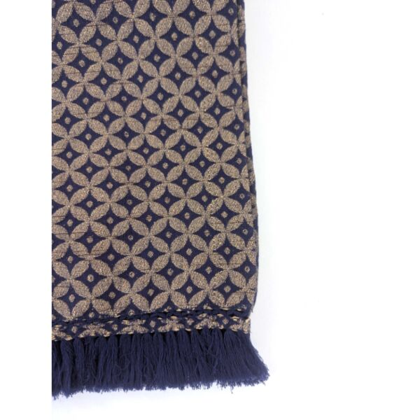 شال كنب مارلين - ازرق وذهبي