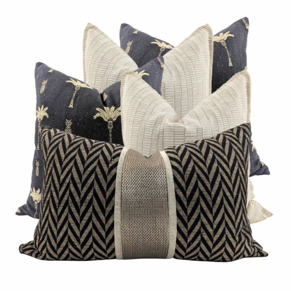 طقم غطاء وسادة ديكور بدون حشوة بالم 5 قطع