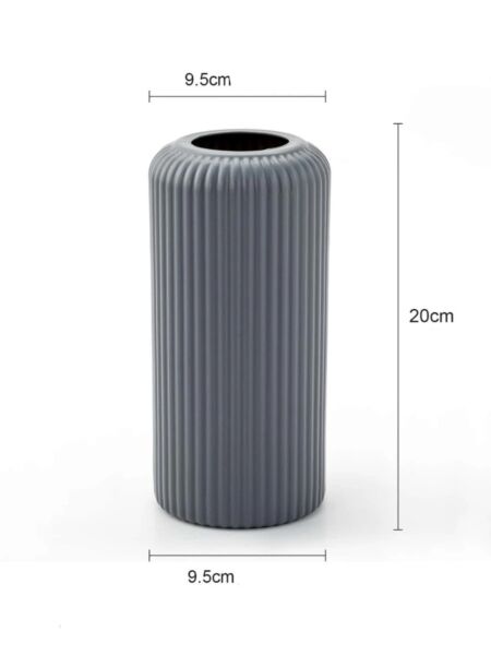 فازة مودرن فلورال - رمادي غامق