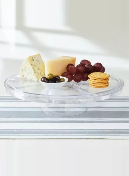 حامل كيك اكريليك مع غطاء متعدد الاستخدامات - شفاف
