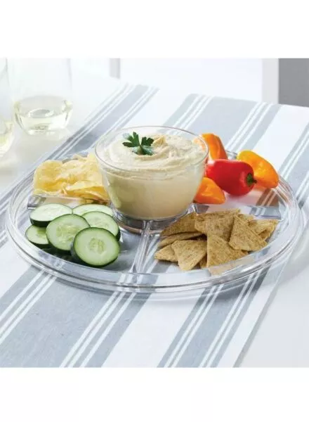 حامل كيك اكريليك مع غطاء متعدد الاستخدامات - شفاف