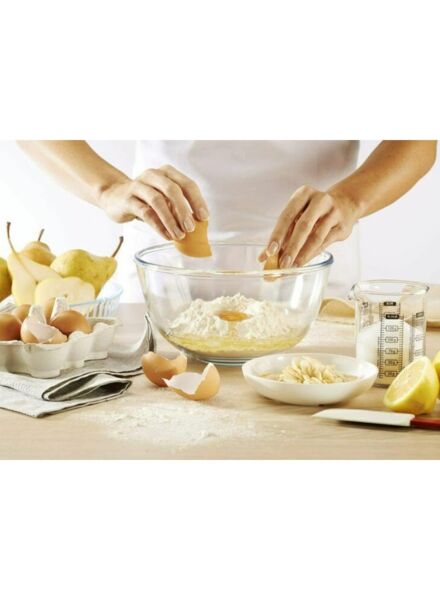 طقم أوعية خلط زجاجية شديدة المقاومة 3 قطع - شفاف