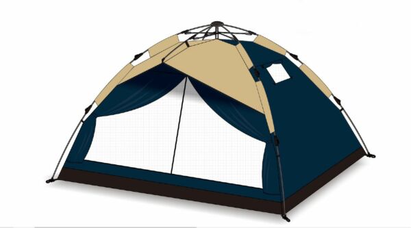 خيمة بوران بطبقة واحدة سريعة الفتح لأربعة أشخاص   متعدد الألوان