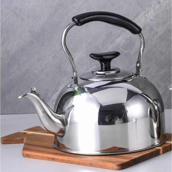 غلاية ماء بصافرة من ترست برو سعة 3.8 ليتر  فضي وأسود 