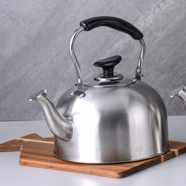 غلاية ماء بصافرة من ترست برو سعة 2.8 ليتر  فضي ميت وأسود 