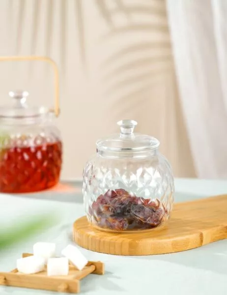 سكرية زجاج محجر  500  مل شفاف