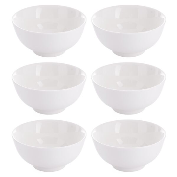 أوعية عميقة 6 قطع - ابيض