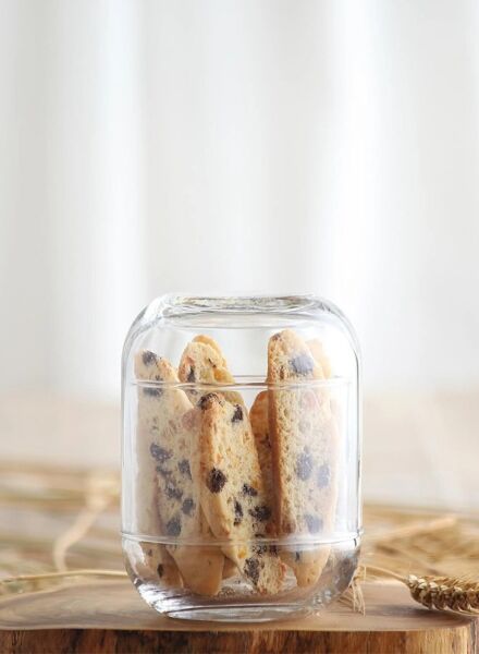 وعاء حلوى زجاجي 380 مل - شفاف