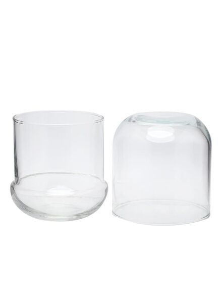 وعاء حلوى زجاجي 380 مل - شفاف