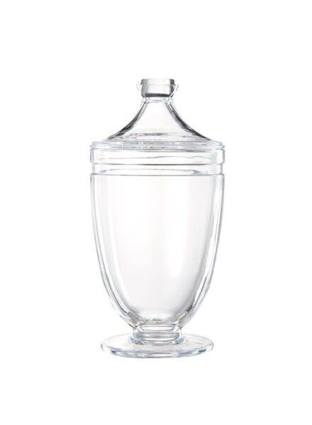 وعاء حلوى فاخر زجاجي شفاف سابو