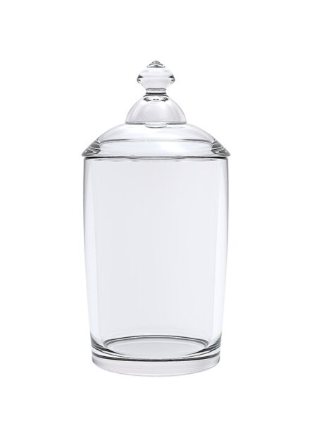 وعاء حلوى فاخر زجاجي شفاف لويا