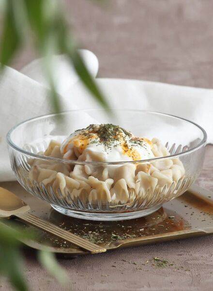 وعاء تقديم زجاجي صغير - شفاف