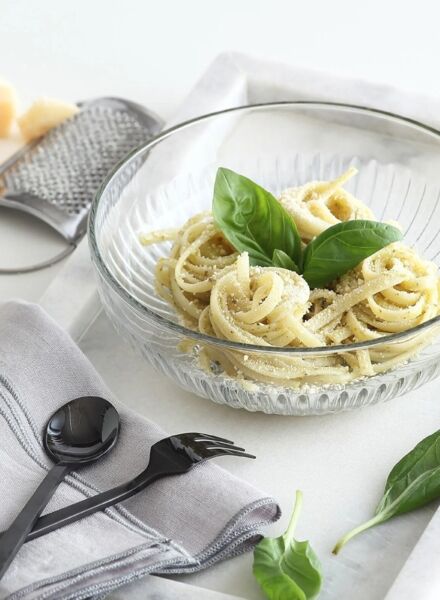 وعاء تقديم زجاجي صغير - شفاف