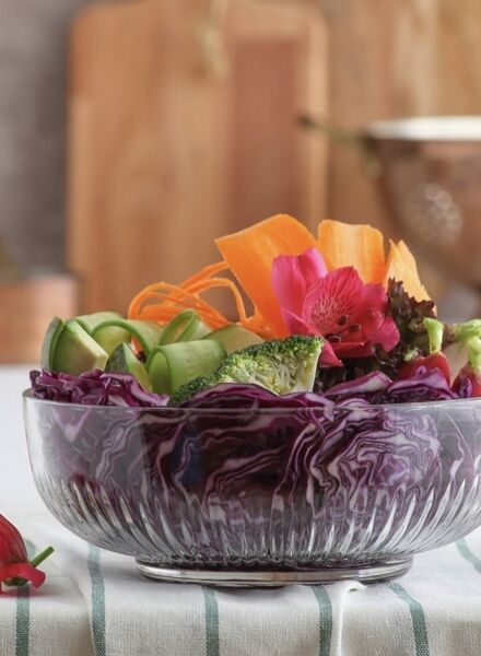 وعاء تقديم زجاجي صغير - شفاف