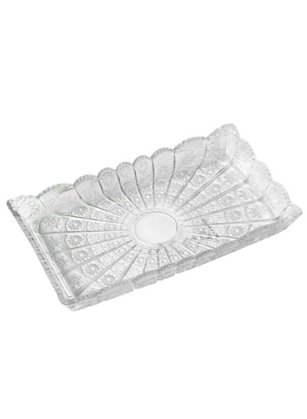 وعاء تقديم زجاج - شفاف