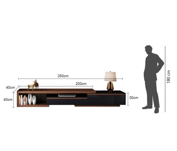 طاولة تلفزيون مودرن اريانا  -  بني وأسود