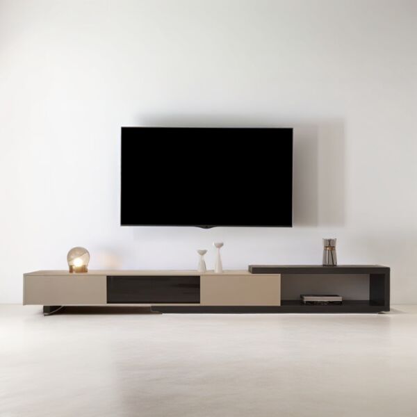 طاولة تلفزيون مودرن بريانكا  -  بيج وأسود