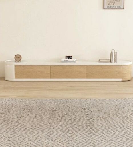 طاولة تلفزيون سينال  -  كريمي وبني