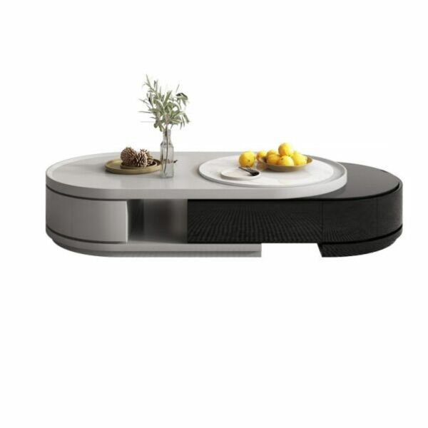 طاولة قهوة اينال - رمادي فاتح واسود