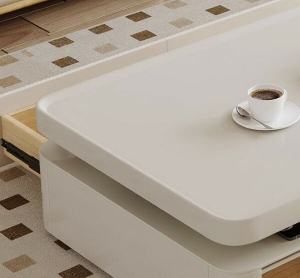 طاولة قهوة سيتلان - كريمي