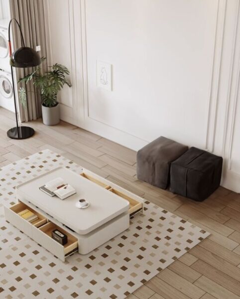 طاولة قهوة سيتلان - كريمي