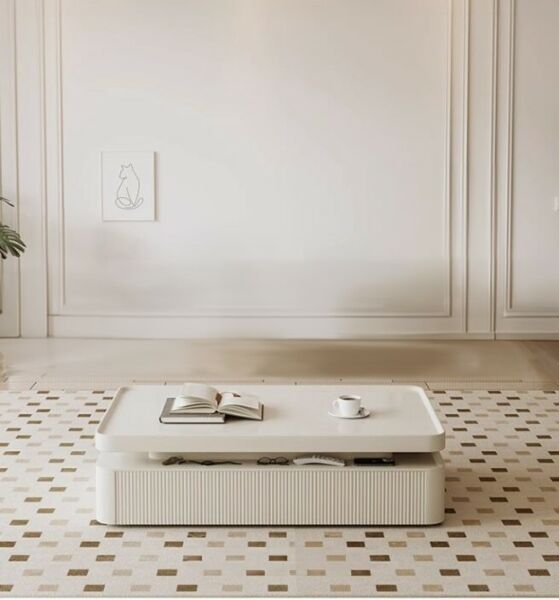 طاولة قهوة سيتلان - كريمي