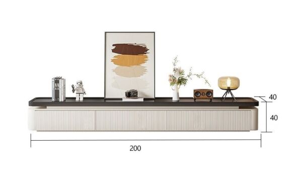 طاولة تلفزيون كليو - كريمي