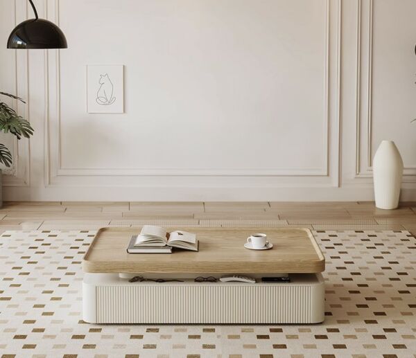 طاولة قهوة تريتا - سطح خشبي