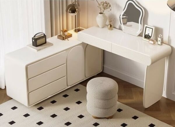 طاولة تزيين روتاي - كريمي