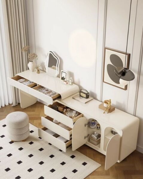 طاولة تزيين روتاي - كريمي