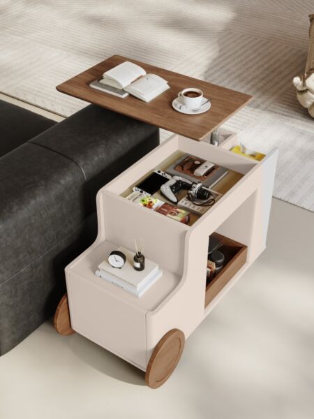 طاولة خدمة بينار - كريمي وبني