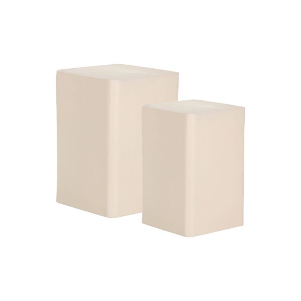 طقم طاولتين جانبية بيرلا - كريمي