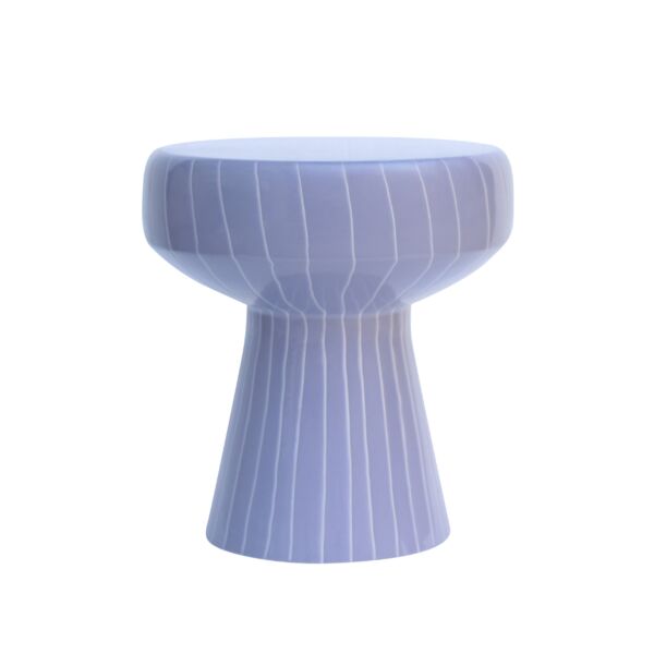 طاولة جانبية بخطوط عامودية - بنفسجي وابيض
