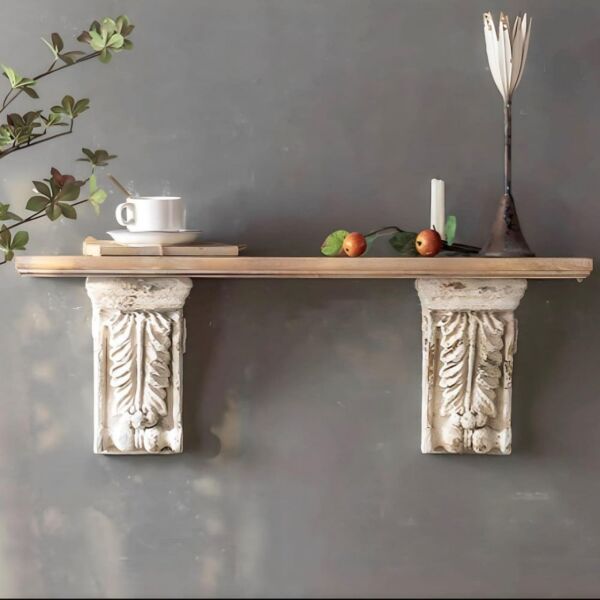 رف جداري على الطراز الروماني 80 سم