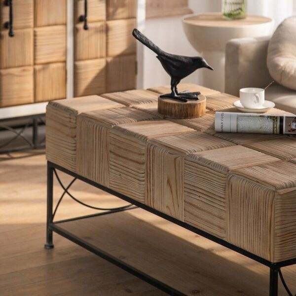 طاولة قهوة خشب كلاسك ريفيا