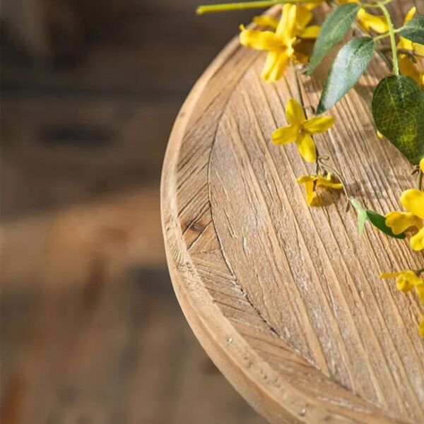 طاولة جانبية كلاسك خشب و حديد معتق