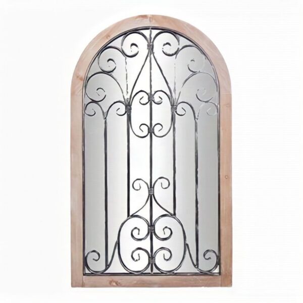 مرآة حائط خشب شكل نافذة ساندي