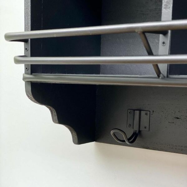 رف جداري خشب اسود ميدا