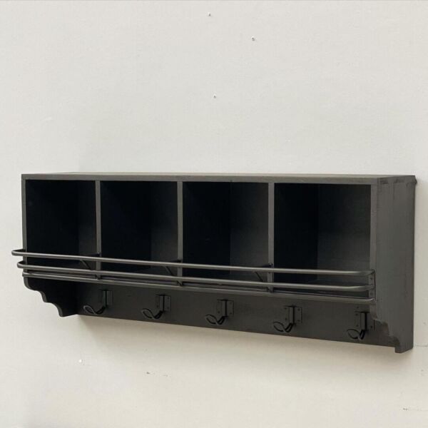 رف جداري خشب اسود ميدا