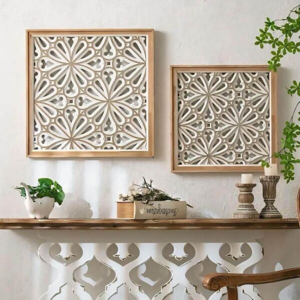 ديكور جداري خشب حفر رويال