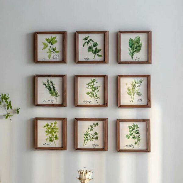 ‎طقم إطارات صور خشب - 9 قطع