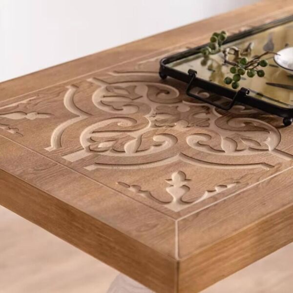 طاولة طعام 4 اشخاص خشب روماني